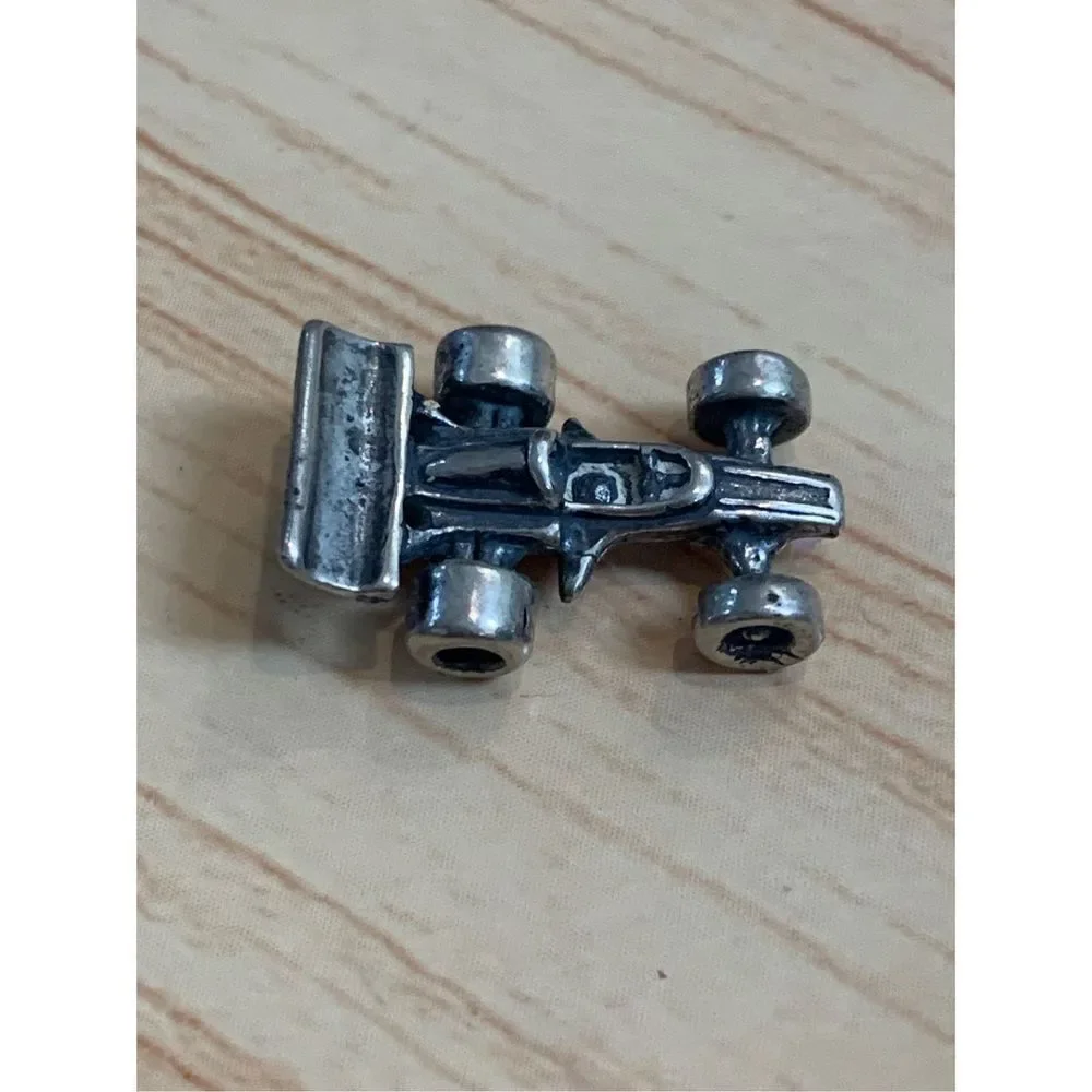 .925 Indy Race Car Sterling Silver Jewelry Charm #racetrack